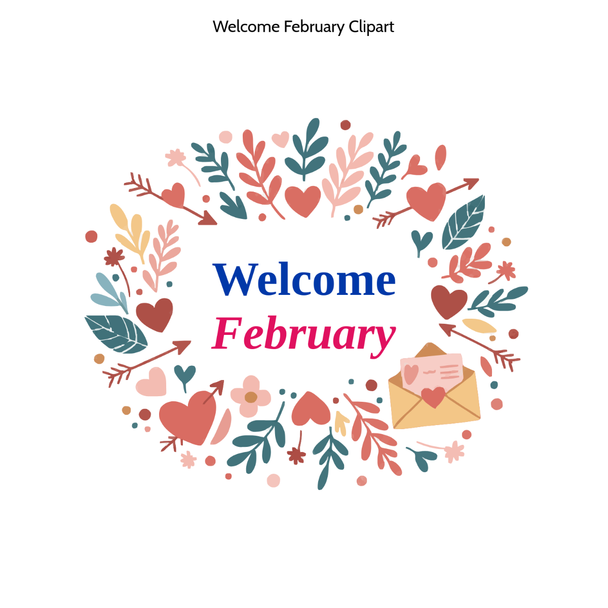 Free Welcome February Clipart Template