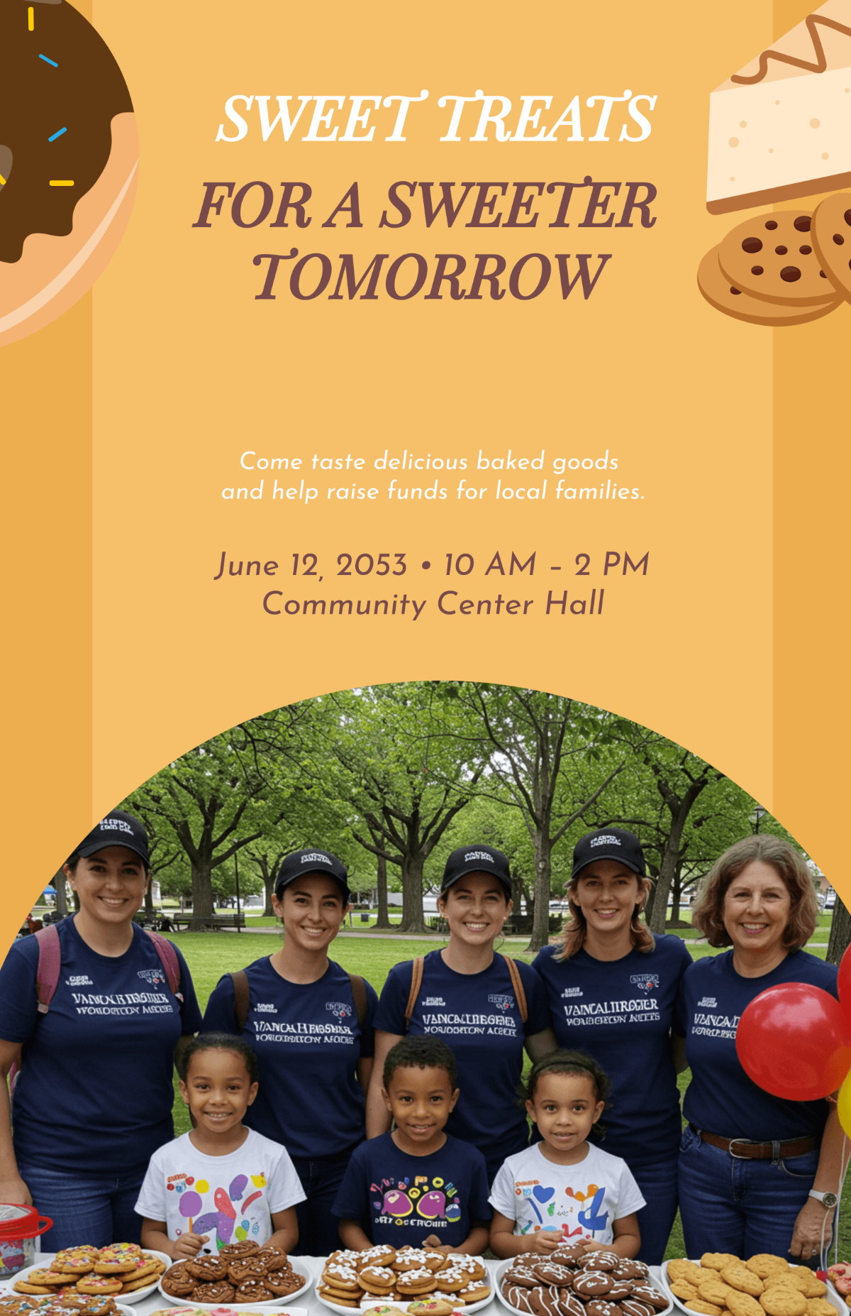 Free Charity Bake Sale Poster Template