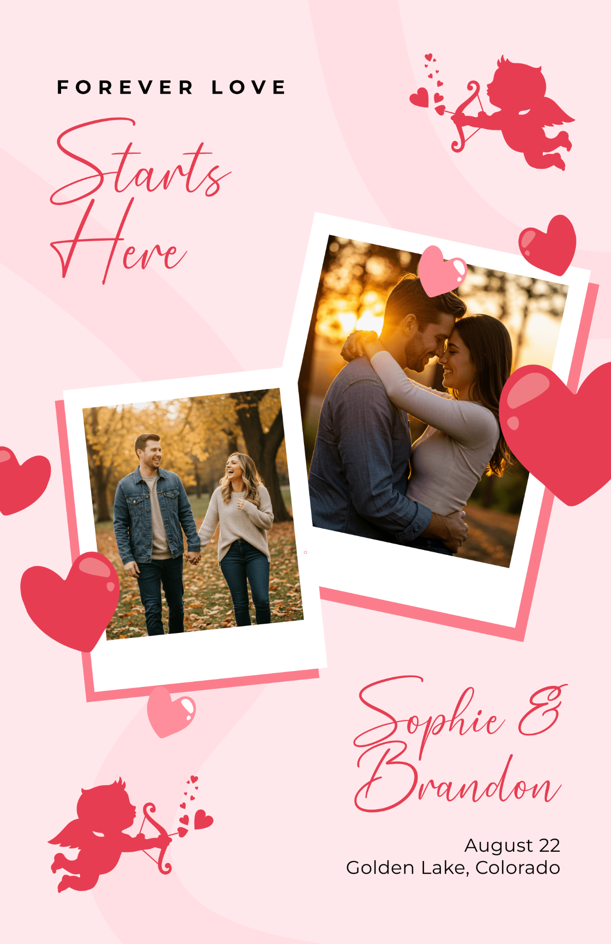 Free Love Poster with Photo Template