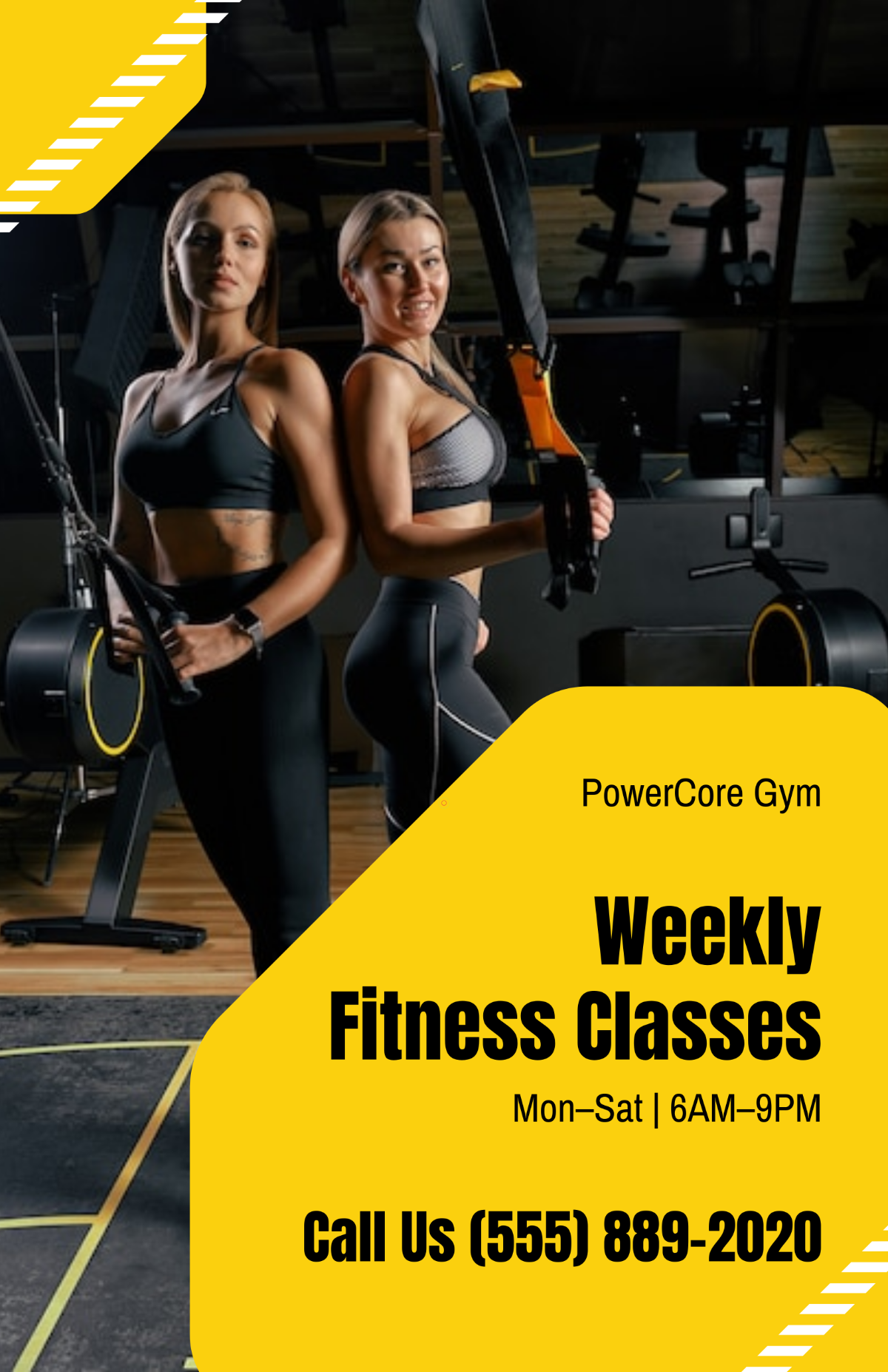 Free Fitness Schedule Poster Template
