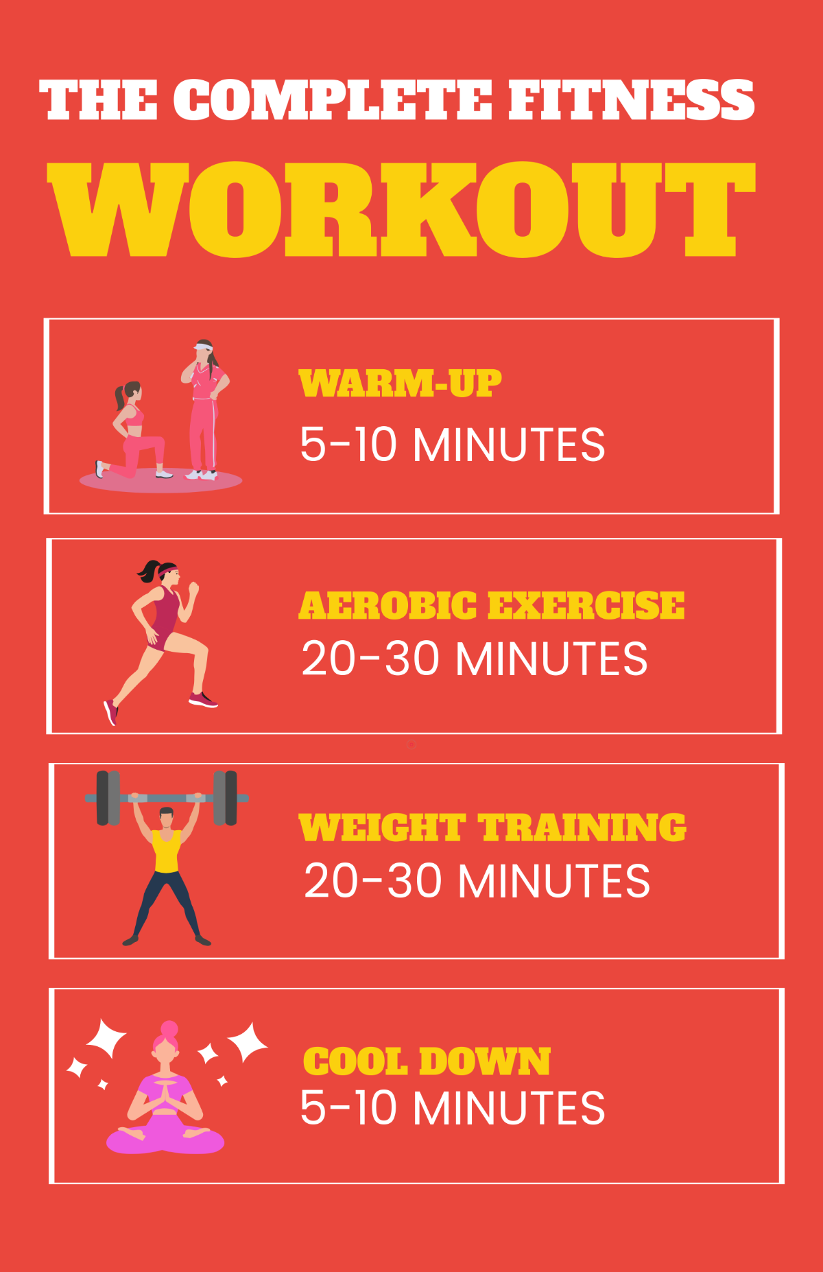 Free Aesthetic Fitness Chart Poster Template