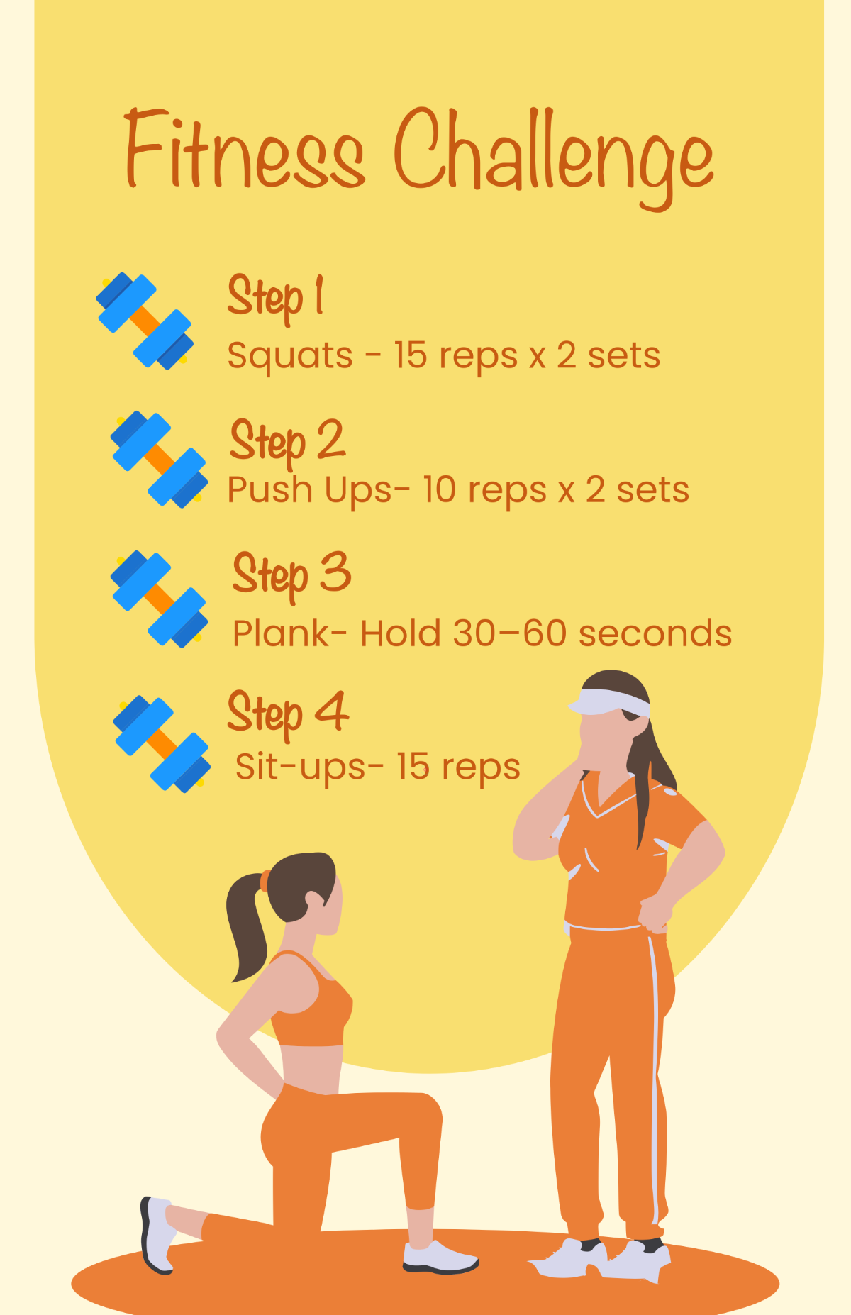Free Fitness Plan Poster Template