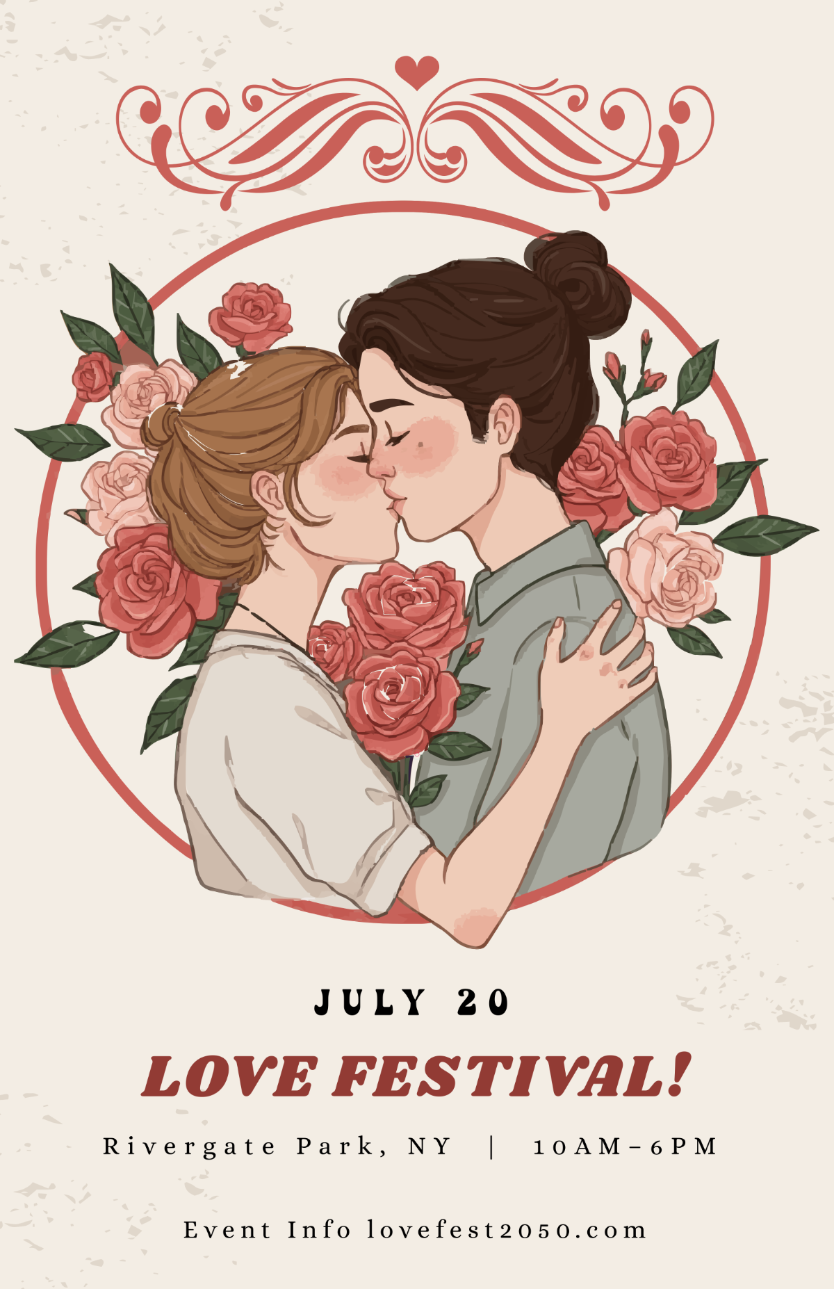 Free Vintage Love Poster Template