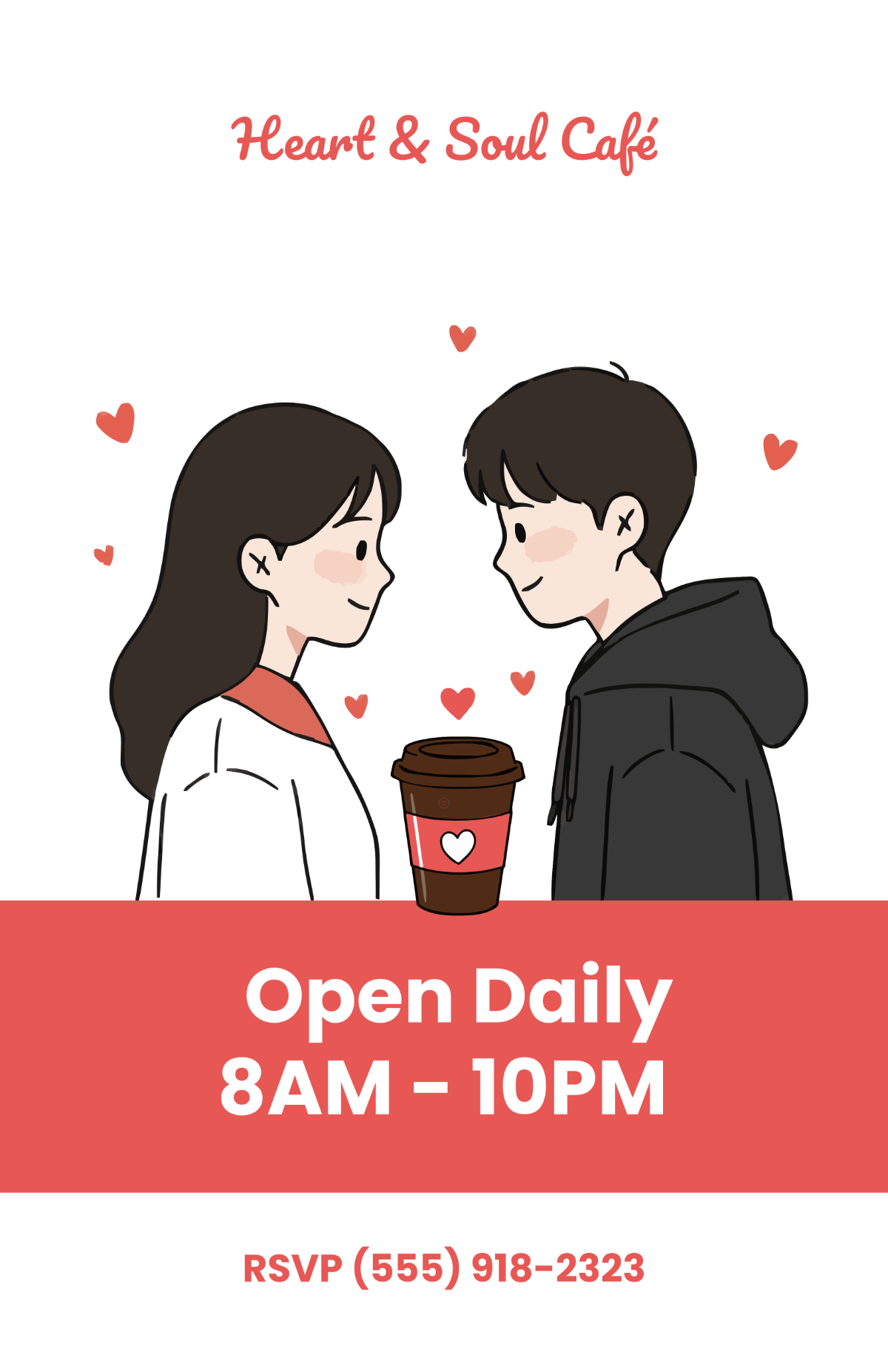 Free Simple Love Heart Poster Template