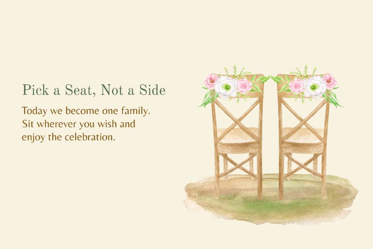 Free Wedding Seating Sign Template