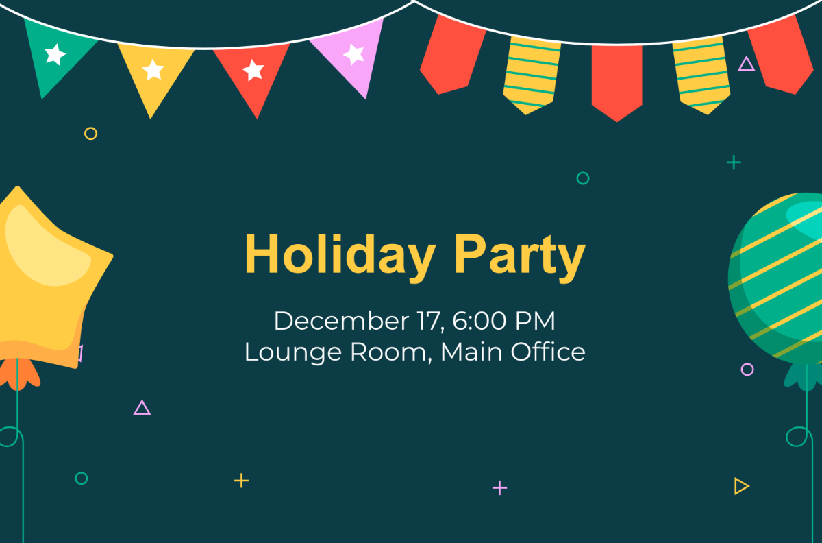 Free Blank Holiday Party Template