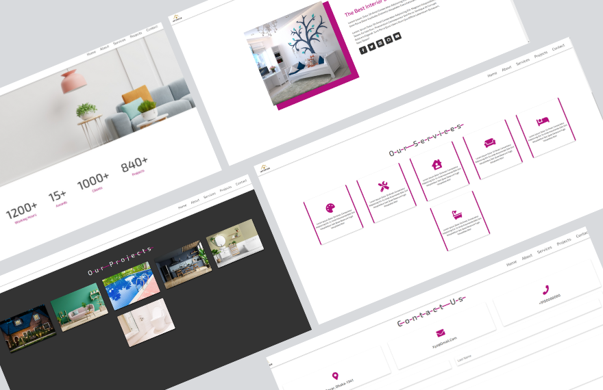 Free Interior Design PHP Website Template