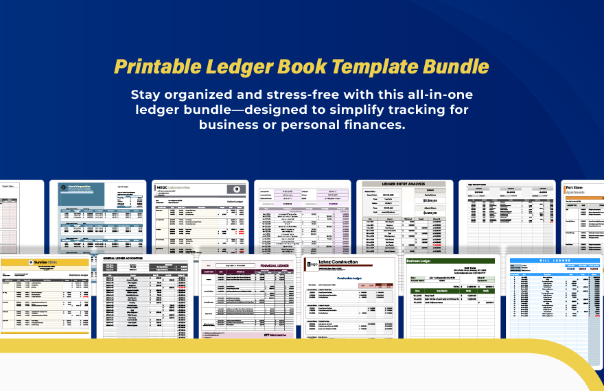 20+ Printable Ledger Book Template Bundle