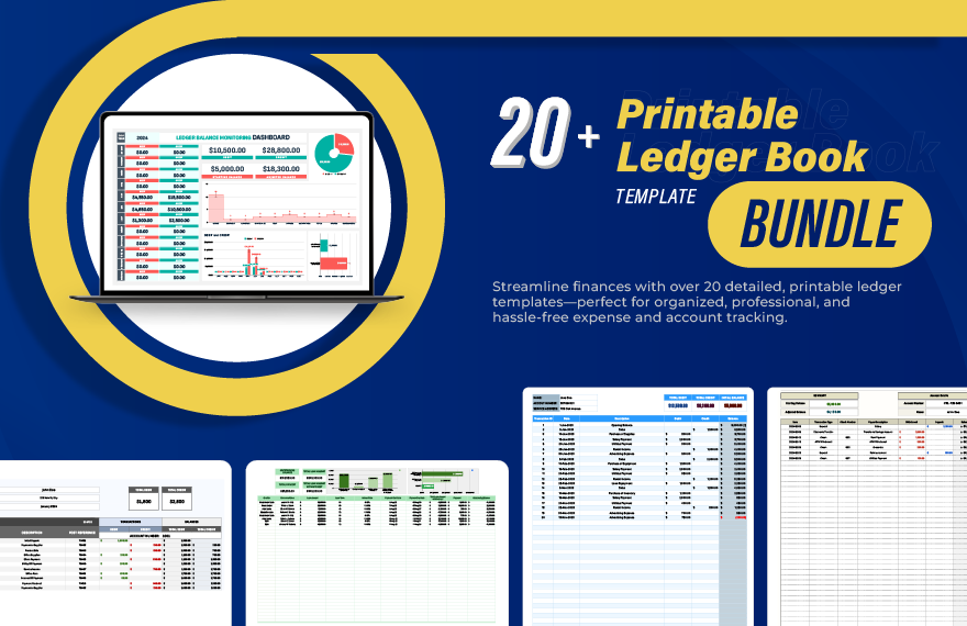 20+ Printable Ledger Book Template Bundle in Excel, Google Sheets to Download