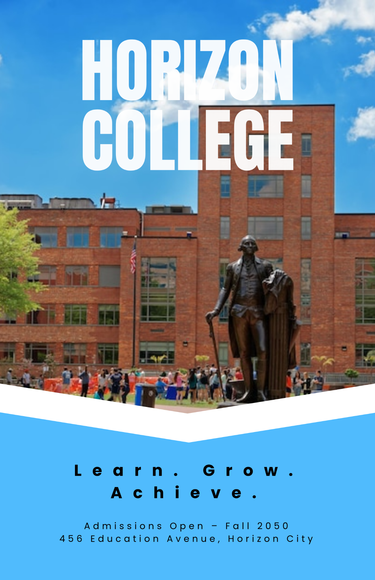 Free Minimalist College Poster Design Template