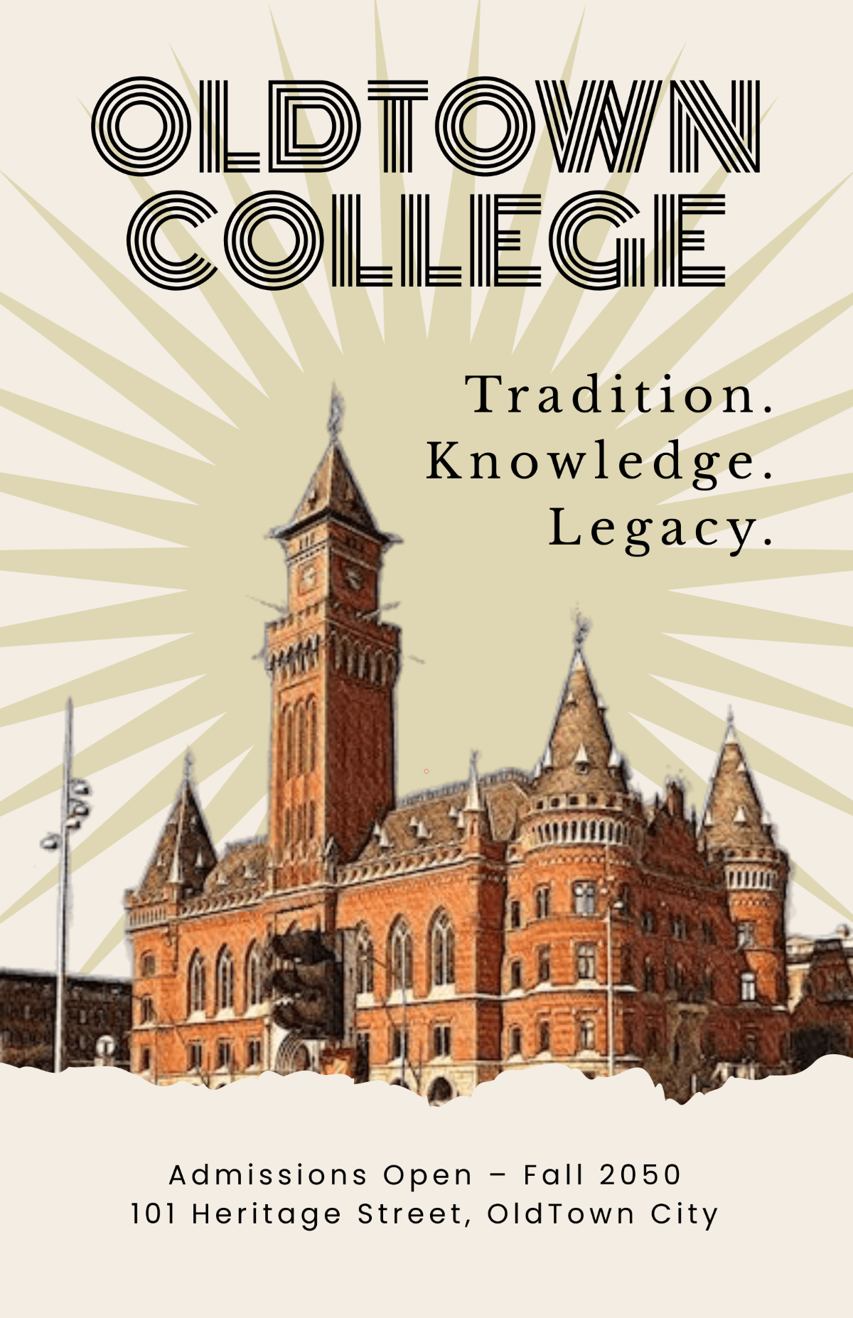 Free Vintage College Poster Template
