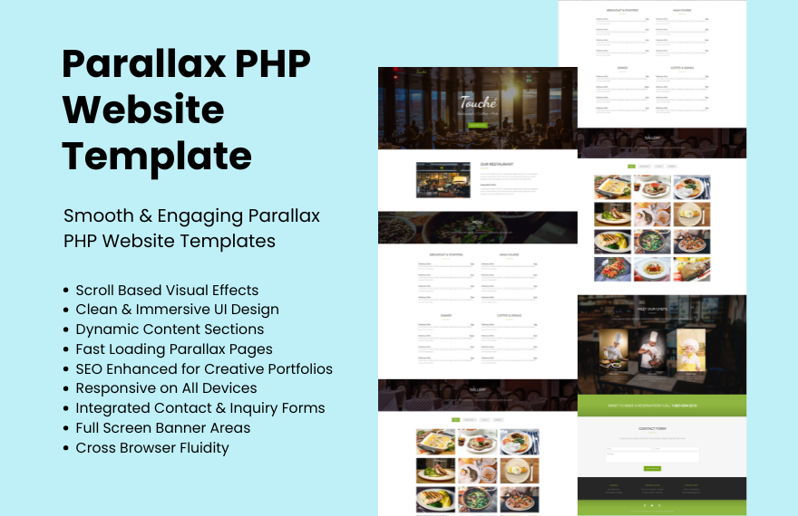Free Parallax PHP Website Template in PHP to Download