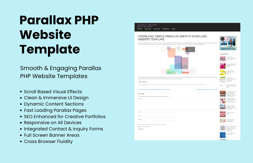 Free Parallax PHP Website Template