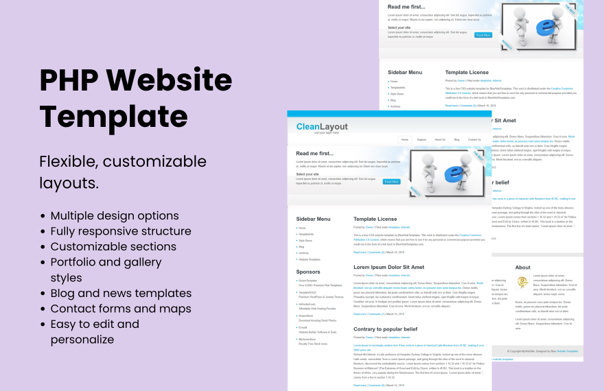 Free PHP Website Layout in PHP to Download