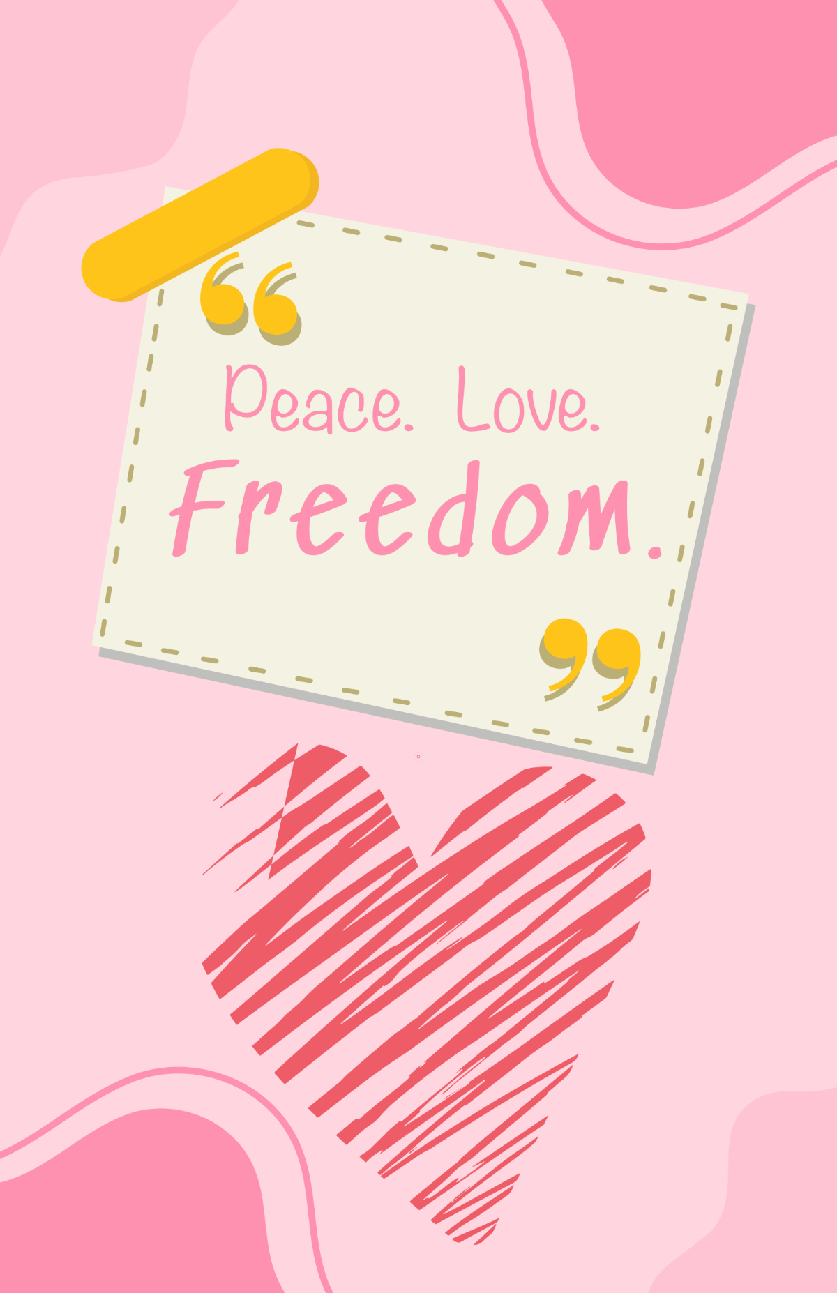 Free Abstract Love Expression Poster Template