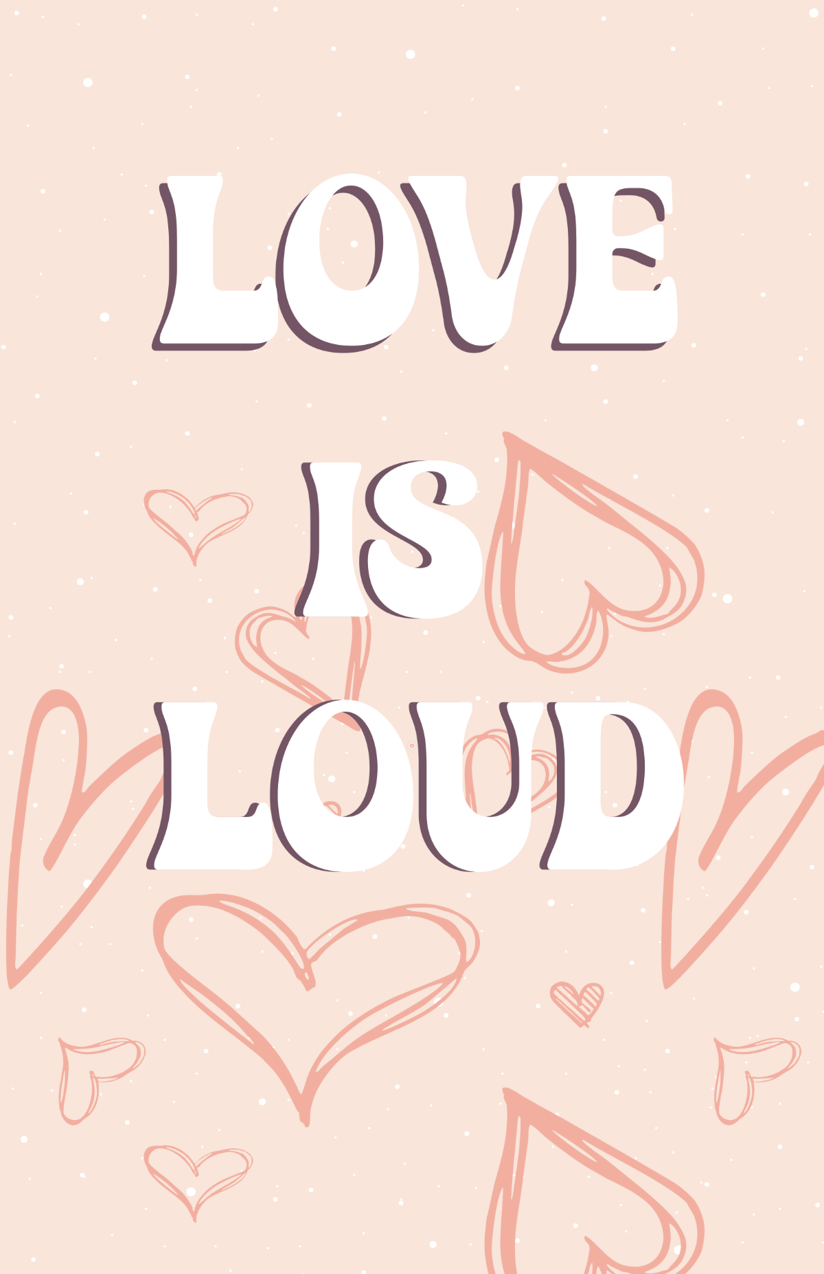 Free Typhography Love Poster Template