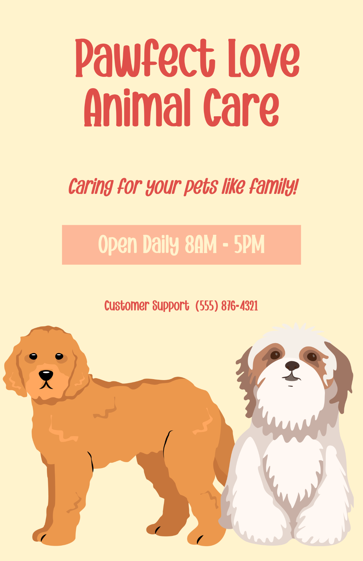 Free Animal Love Poster Template