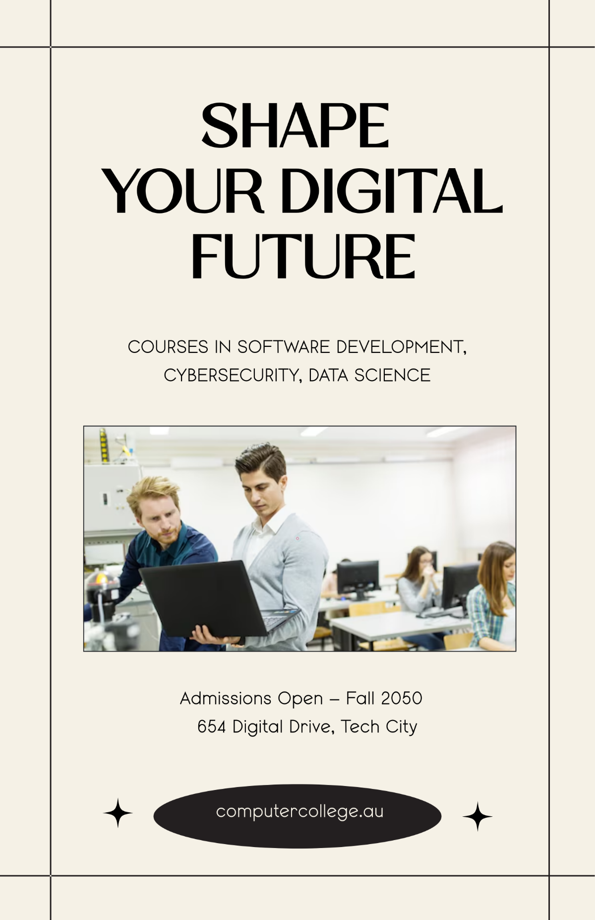 Free Computer College Poster Template