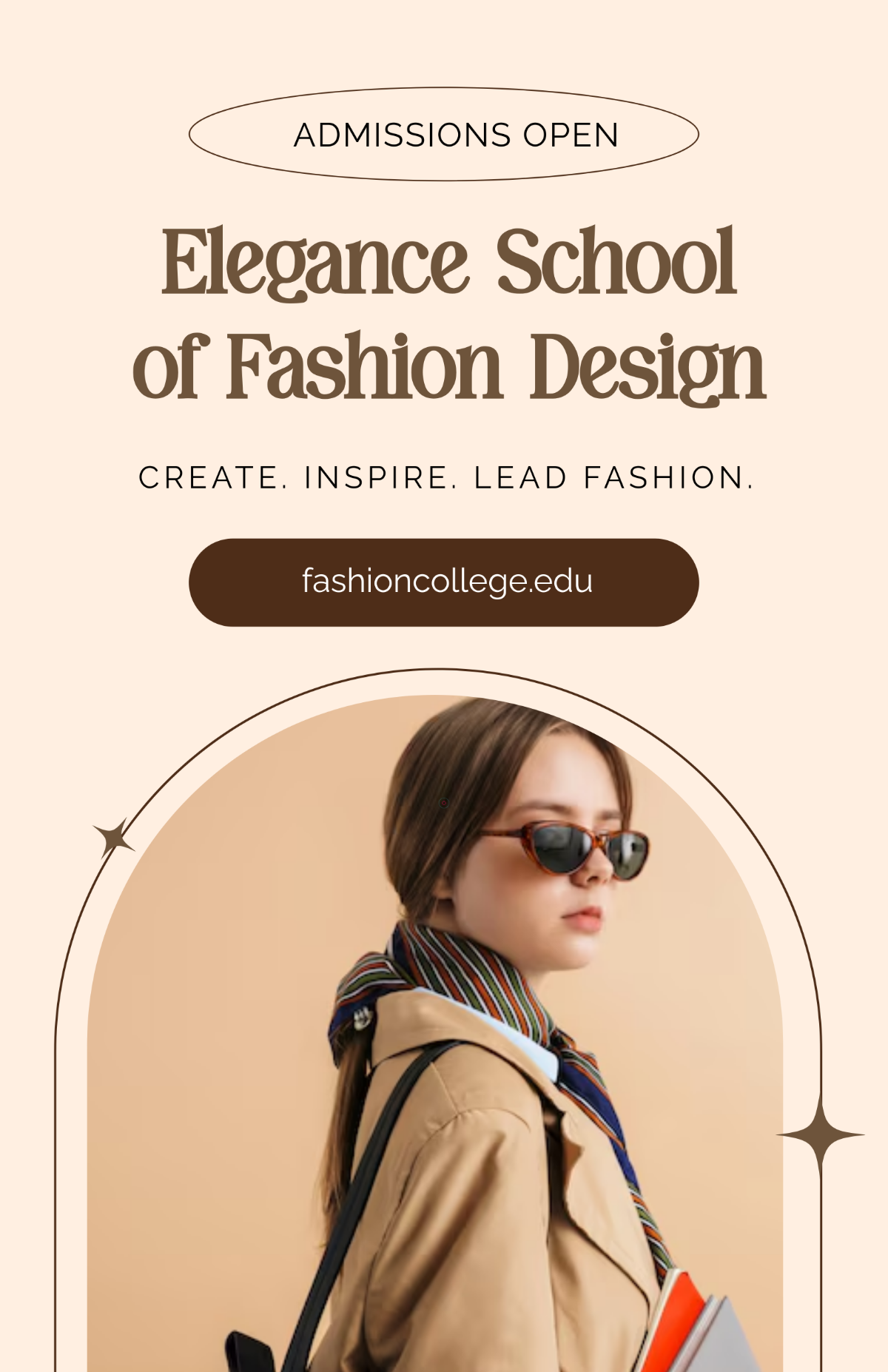 Free Aesthetic Fashion College Poster Template