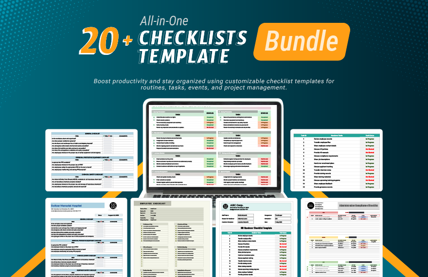 All-in-One Checklists Template Bundle