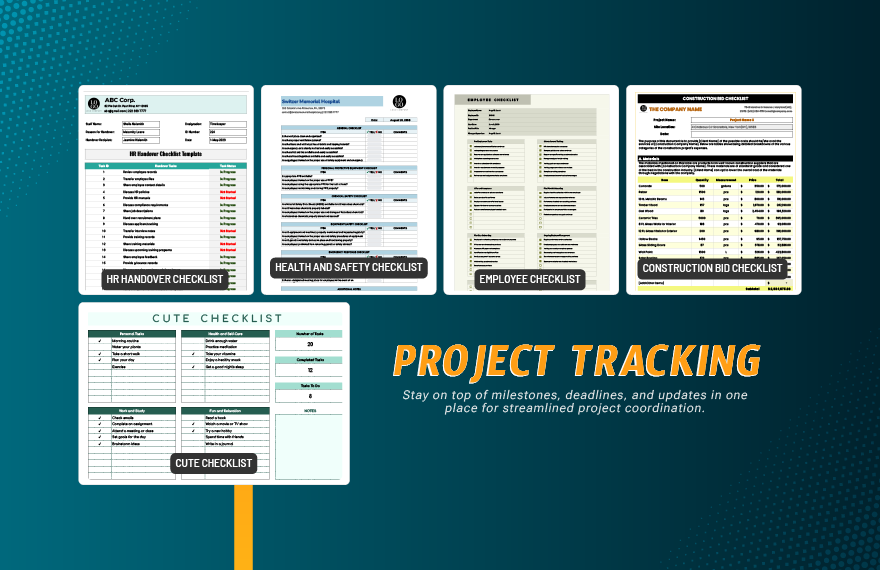 All-in-One Checklists Template Bundle