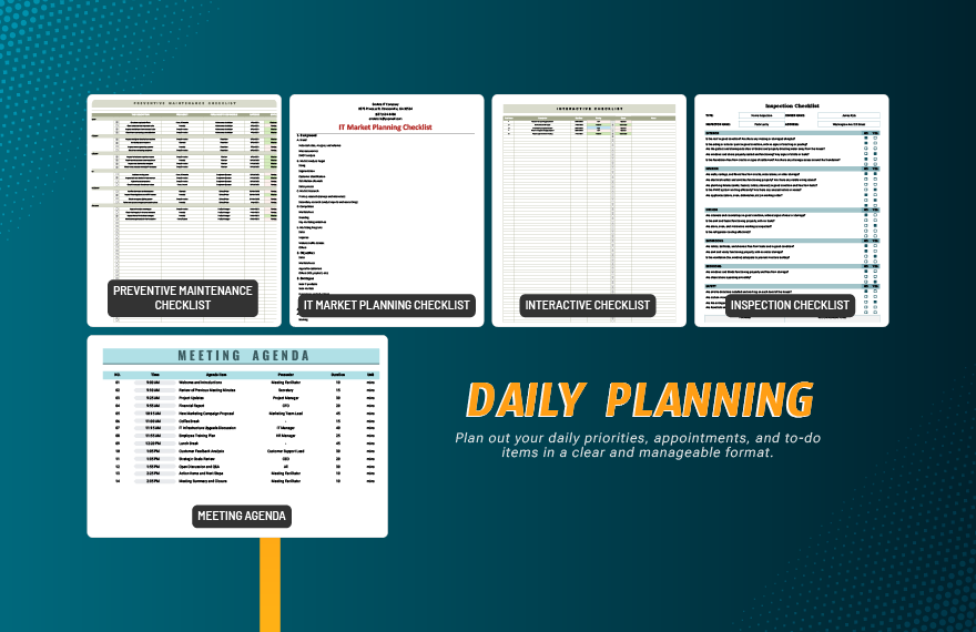 All-in-One Checklists Template Bundle