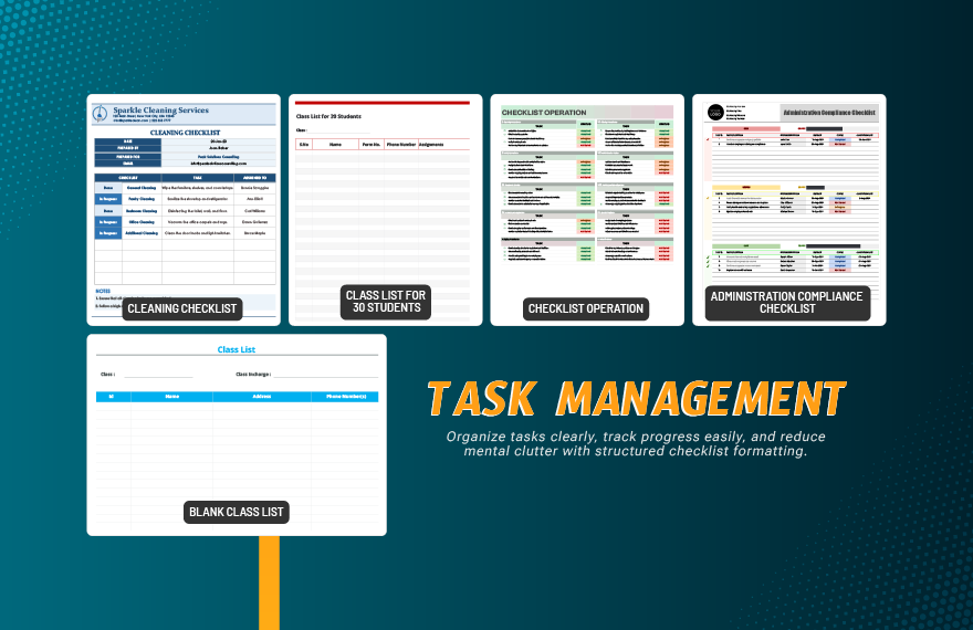 All-in-One Checklists Template Bundle
