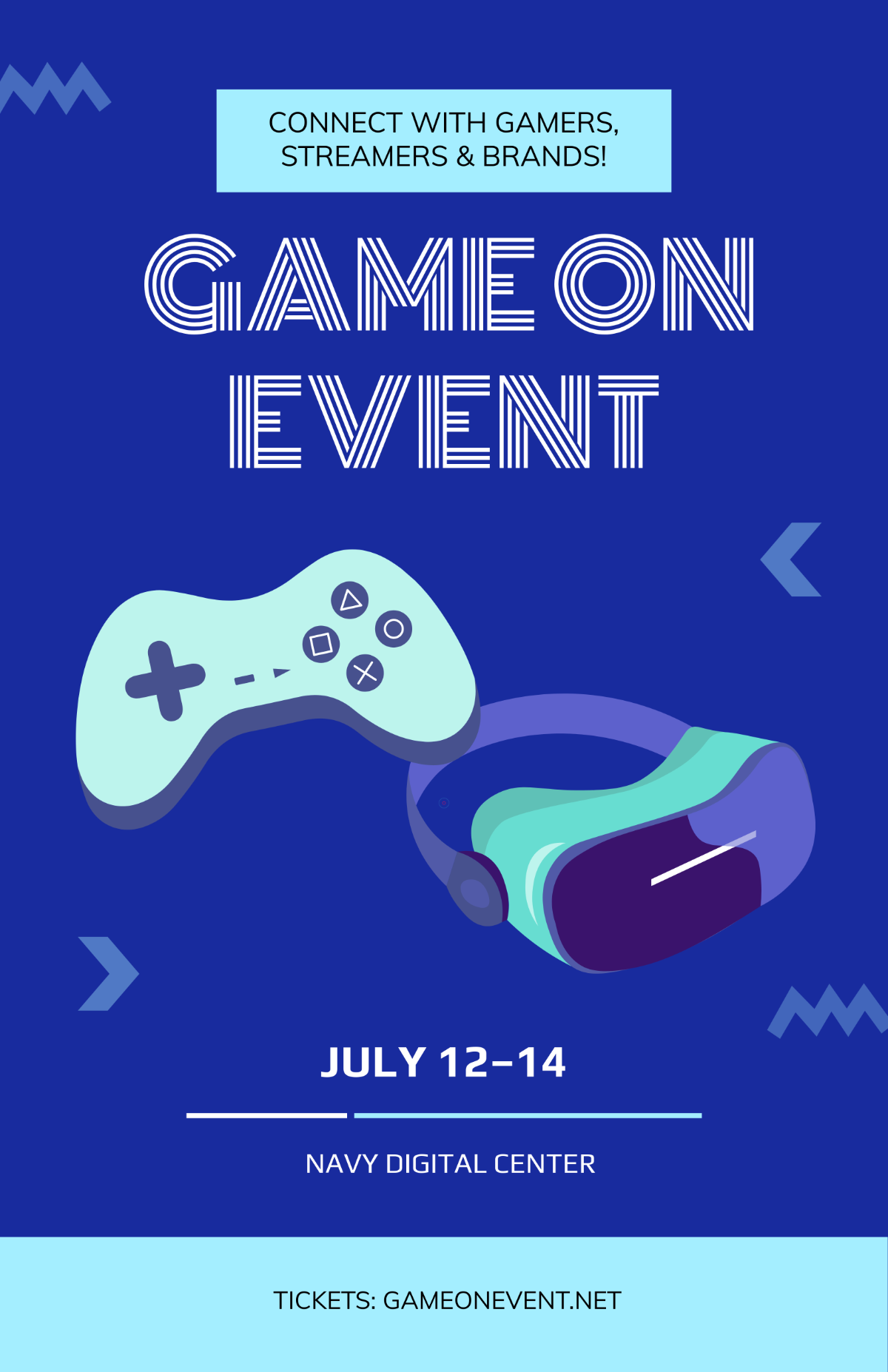 Free Gaming Marketing Poster Template to Edit Online