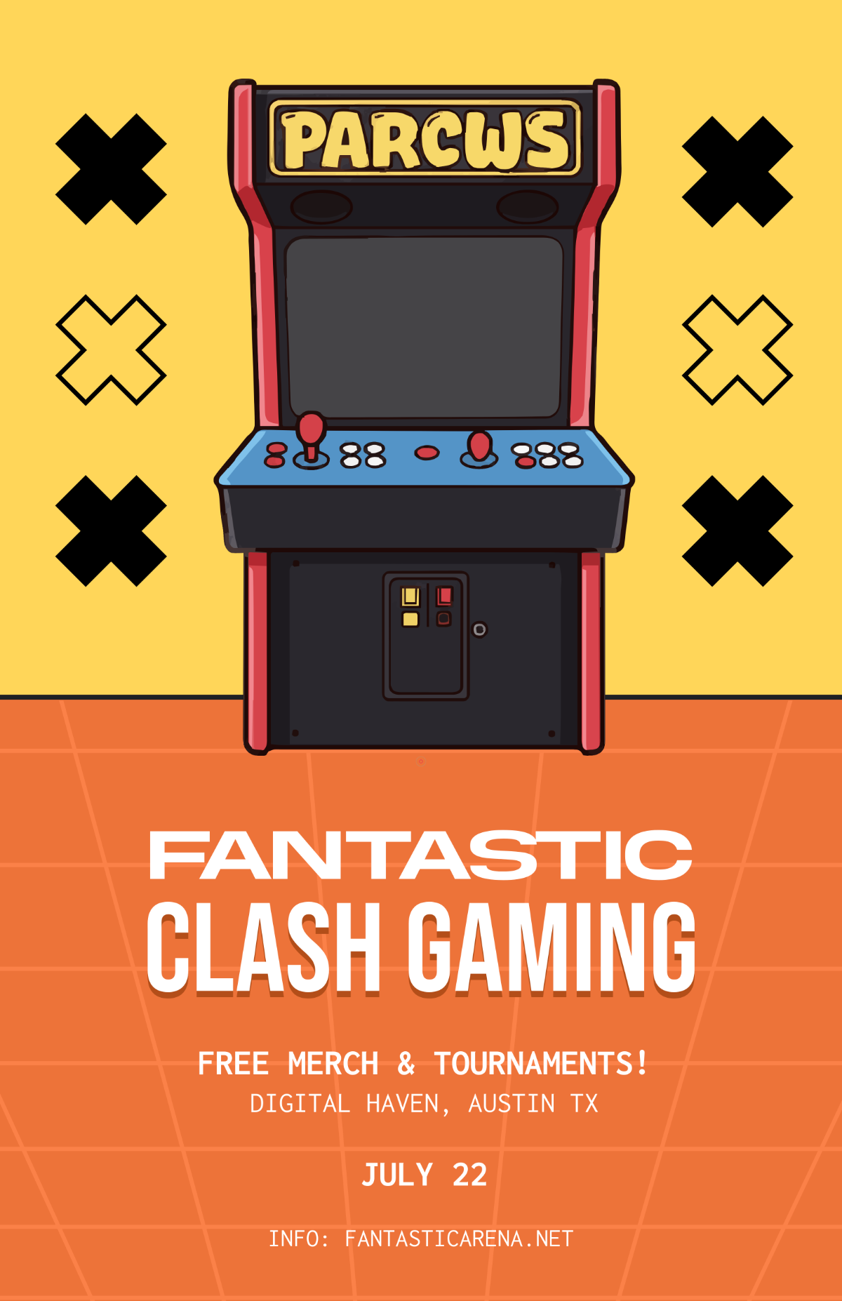 Free Fantastic Gaming Poster Design Template to Edit Online