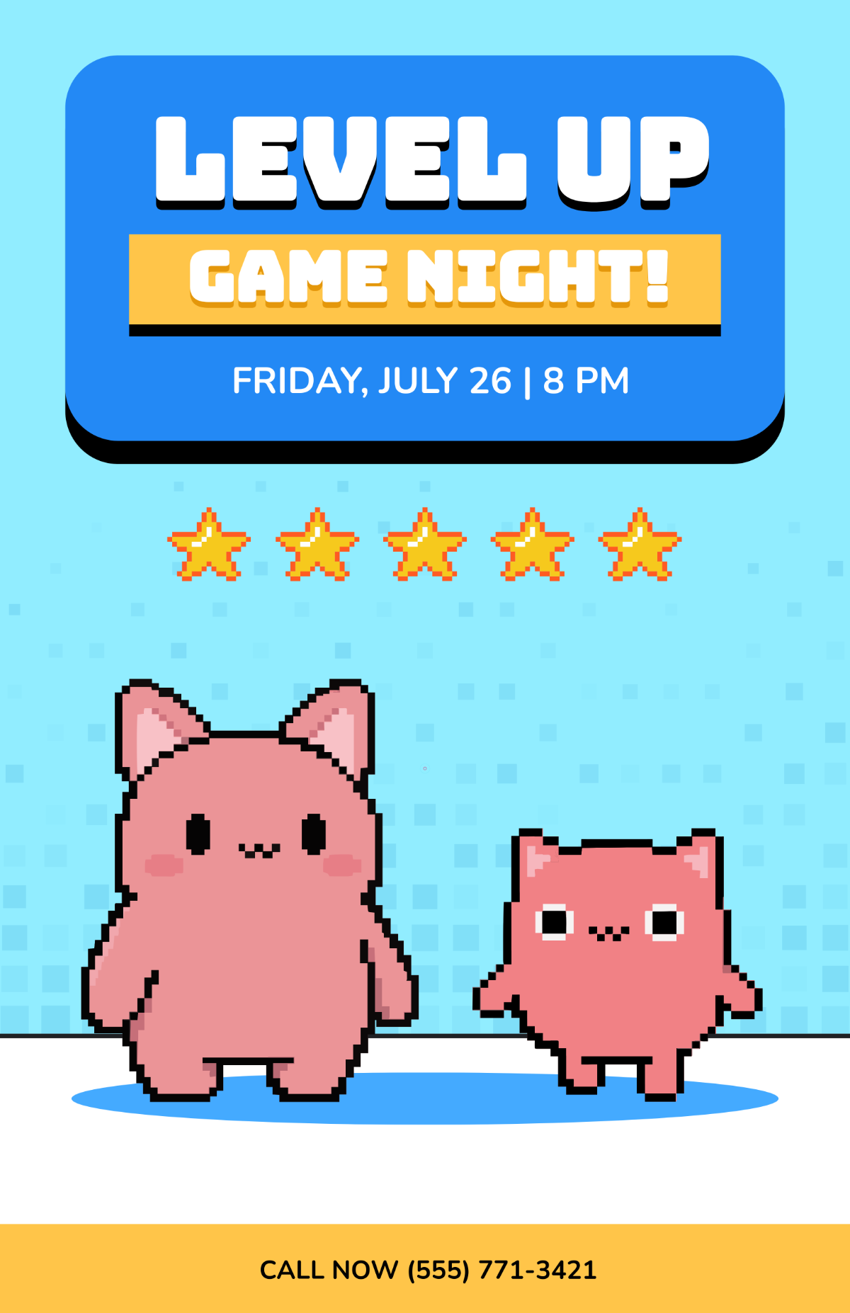 Free Gaming Night Poster Template to Edit Online