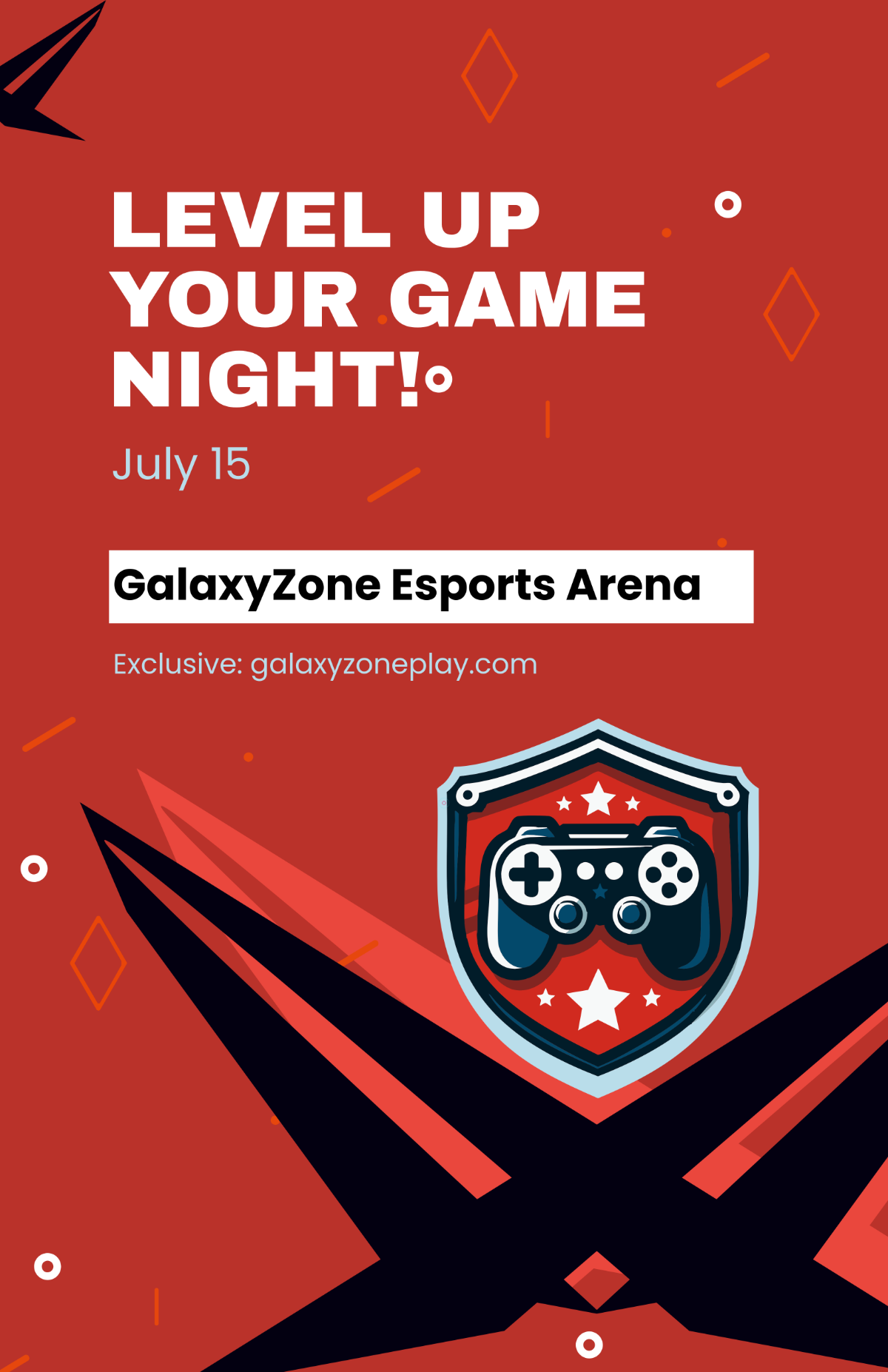 Free Unique Gaming Poster Template to Edit Online