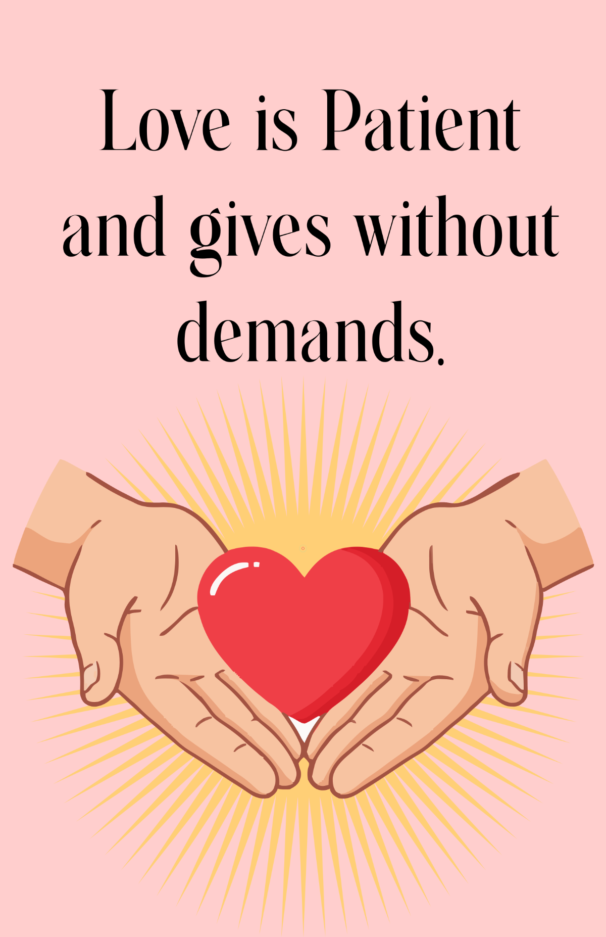 Free Love is Patient Poster Template