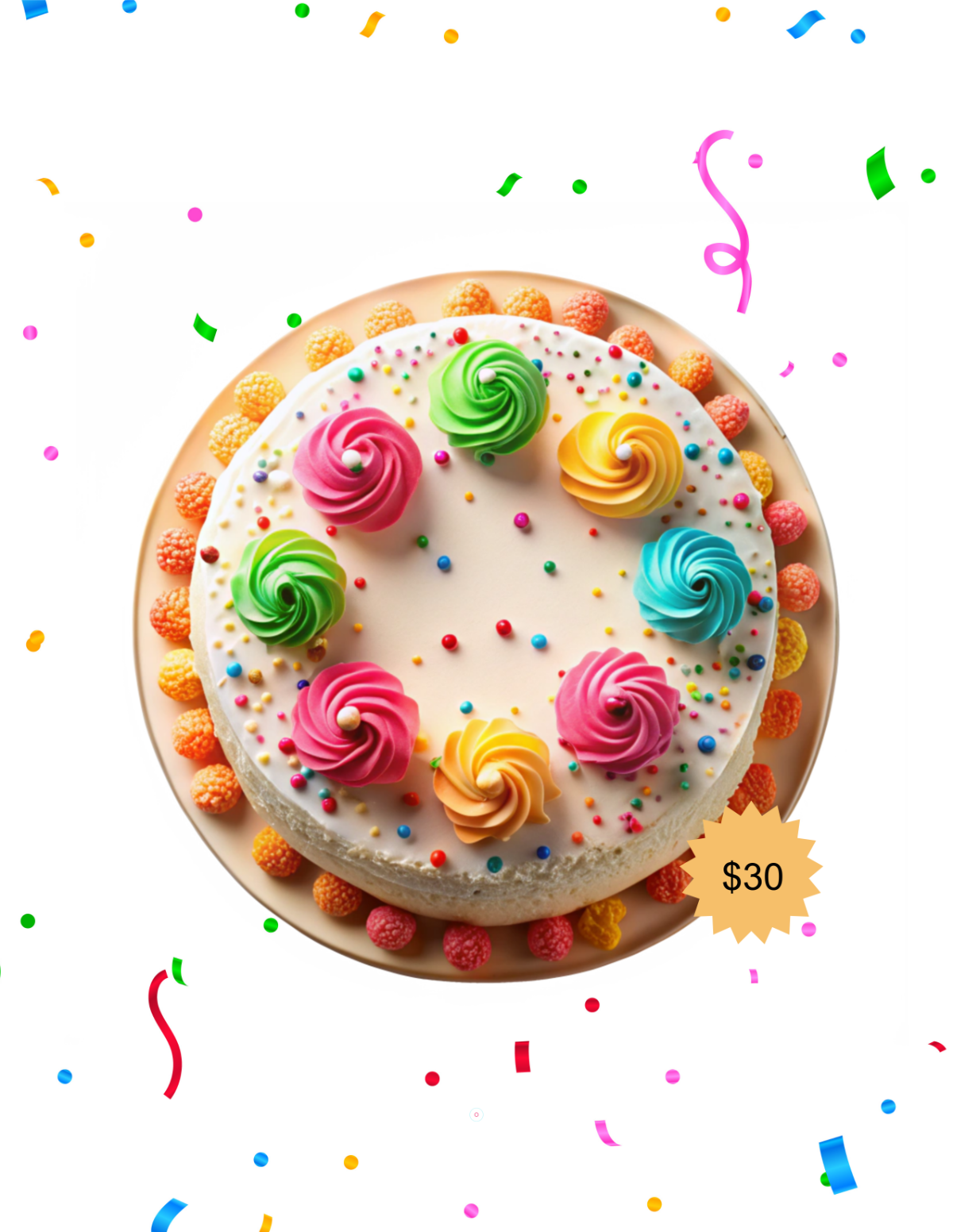 Free Confetti Background Flatlay Photo Template to Edit Online