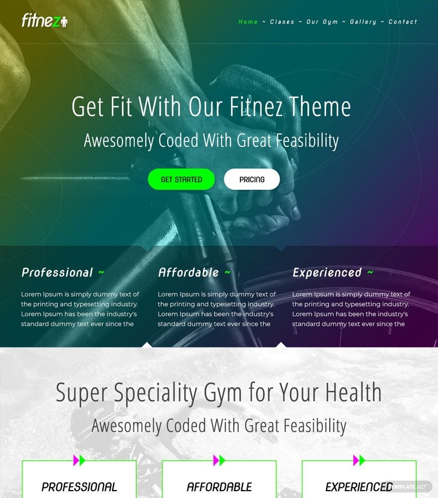 Gym HTML5/CSS3 Website Template in HTML5