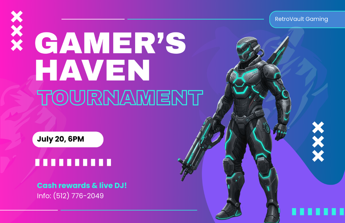 Free Horizontal Gaming Poster Template to Edit Online