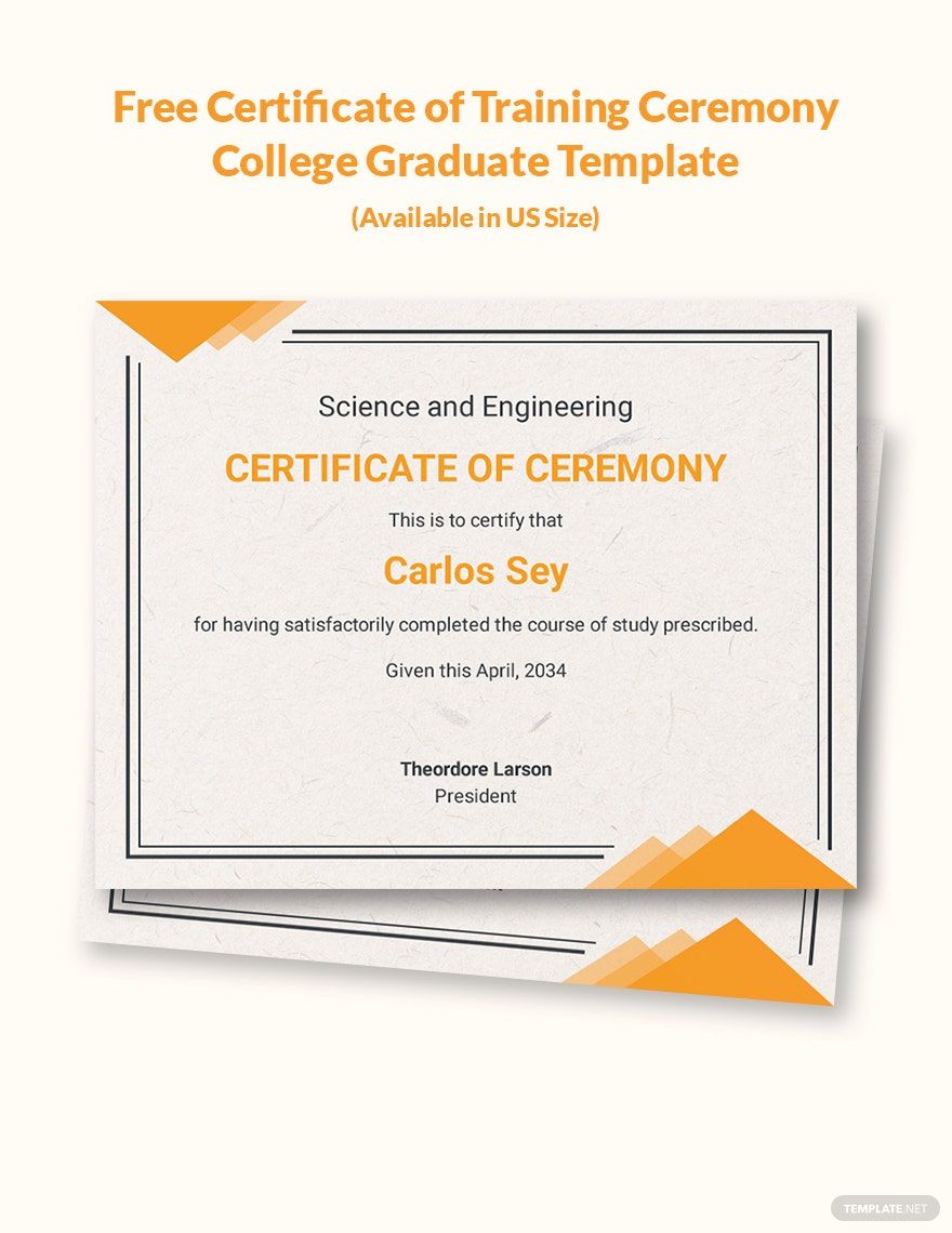 free-certificate-of-training-ceremony-college-graduate-template