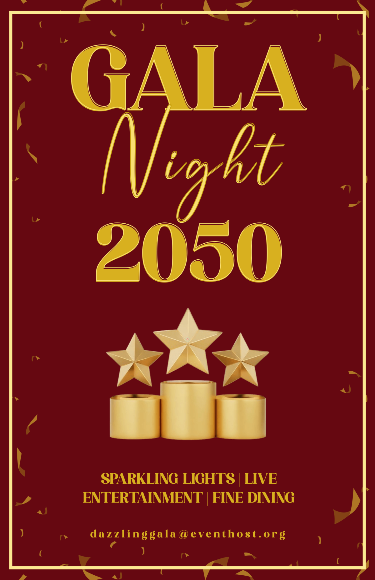 Free Dazzling Background Gala Night Poster to Edit Online