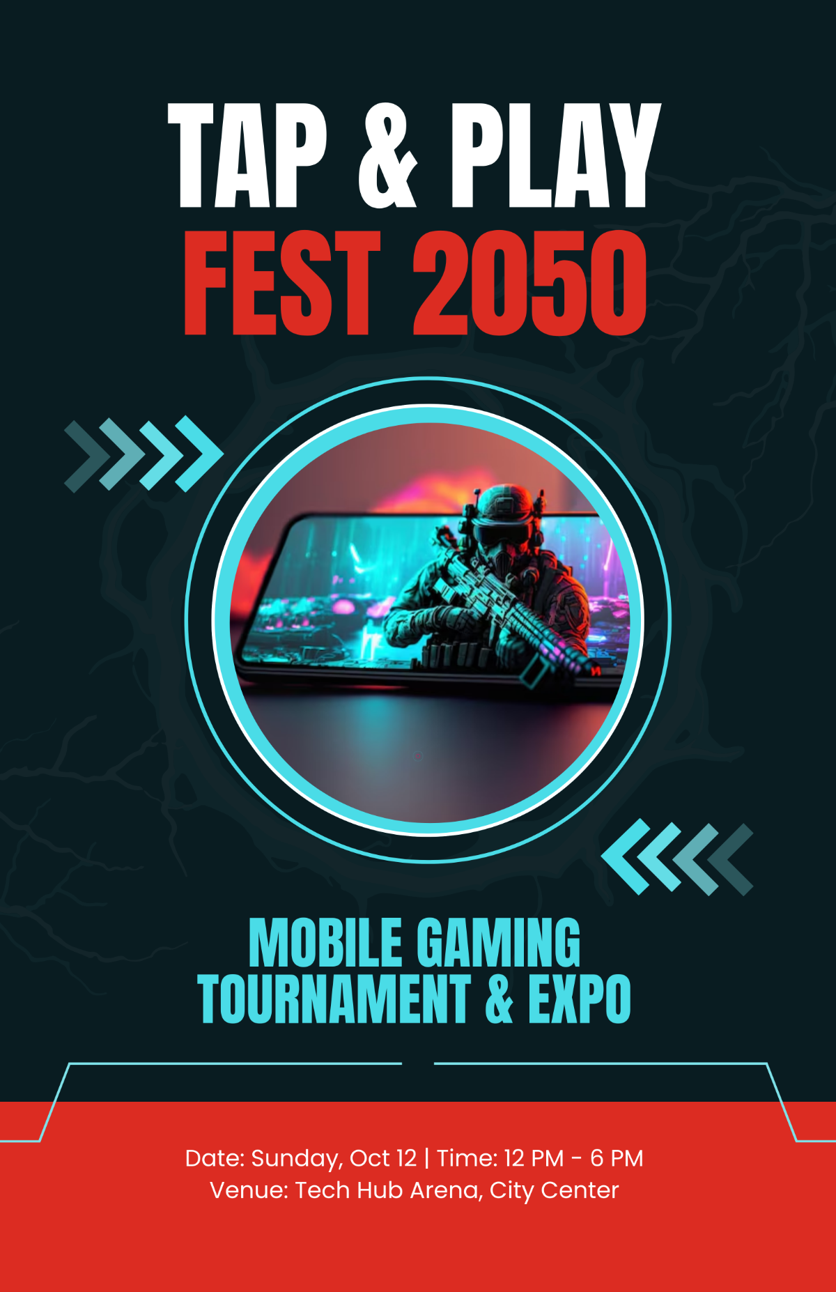 Free Mobile Gaming Poster Template to Edit Online