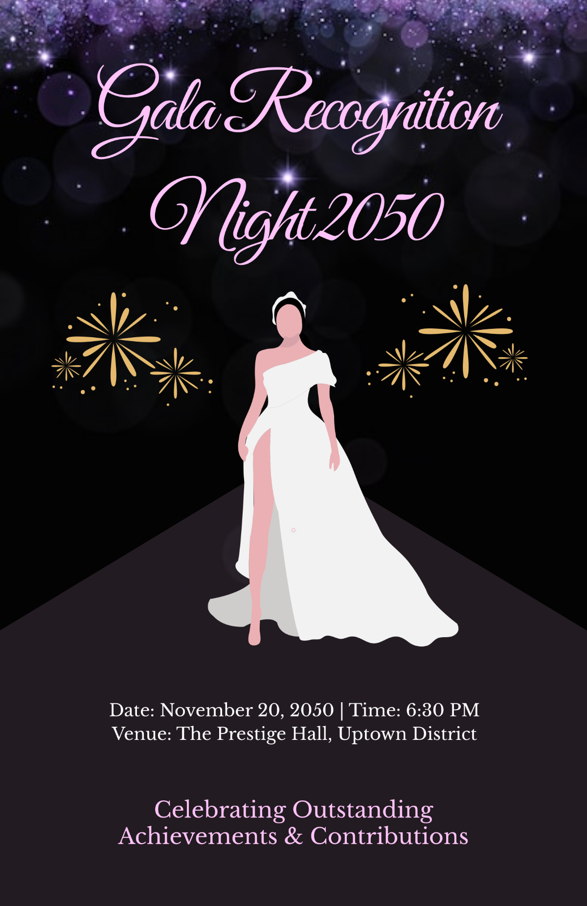 Free Gala Recognition Night Poster Template to Edit Online