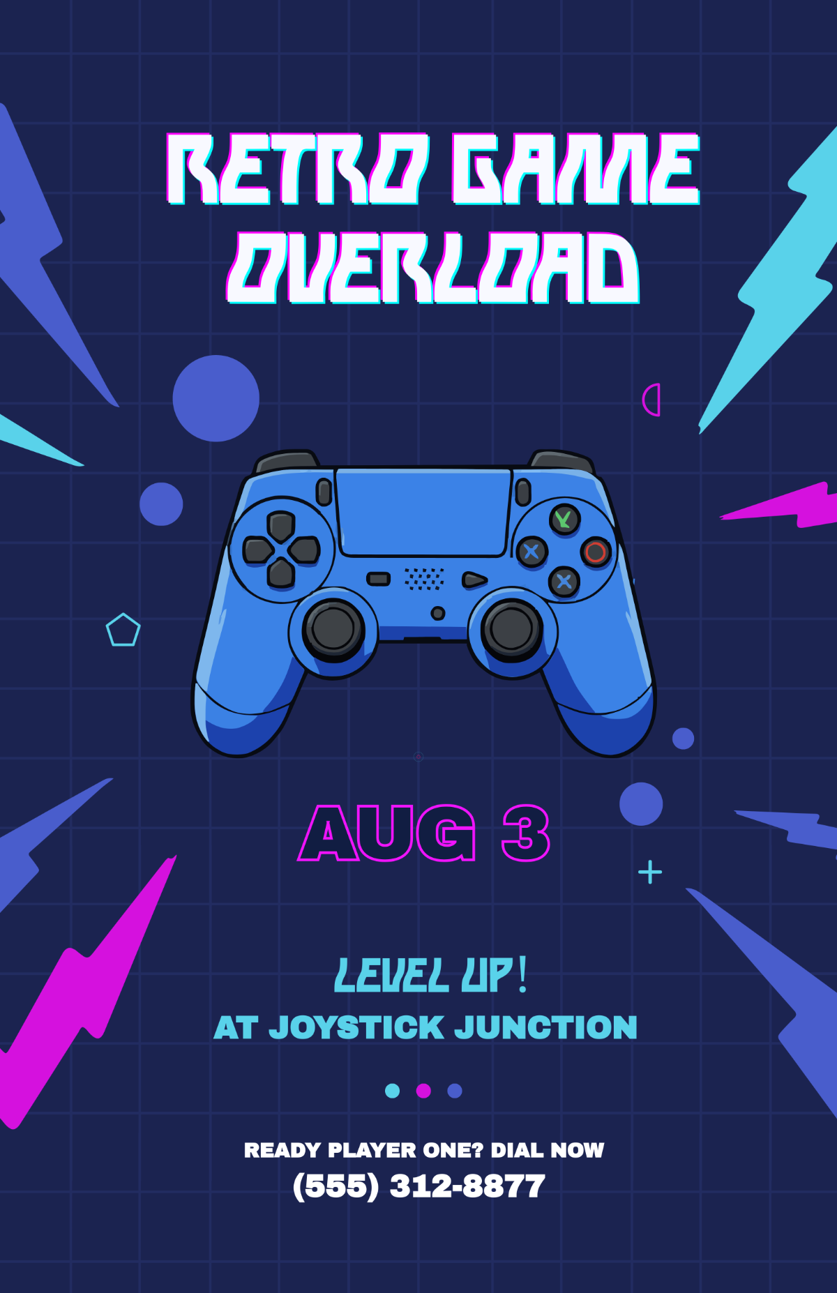 Free Retro Gaming Poster Template to Edit Online