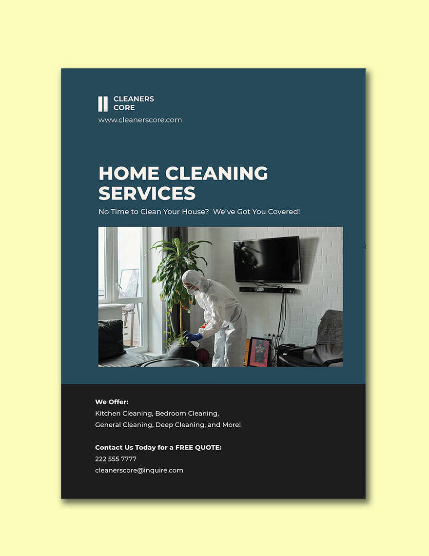 House Cleaning Service Poster Template
