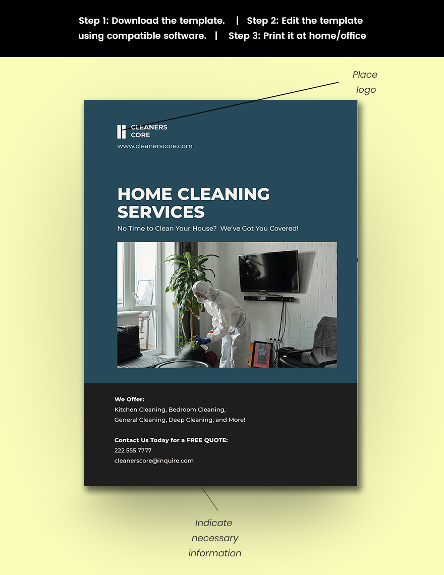 House Cleaning Service Poster Template