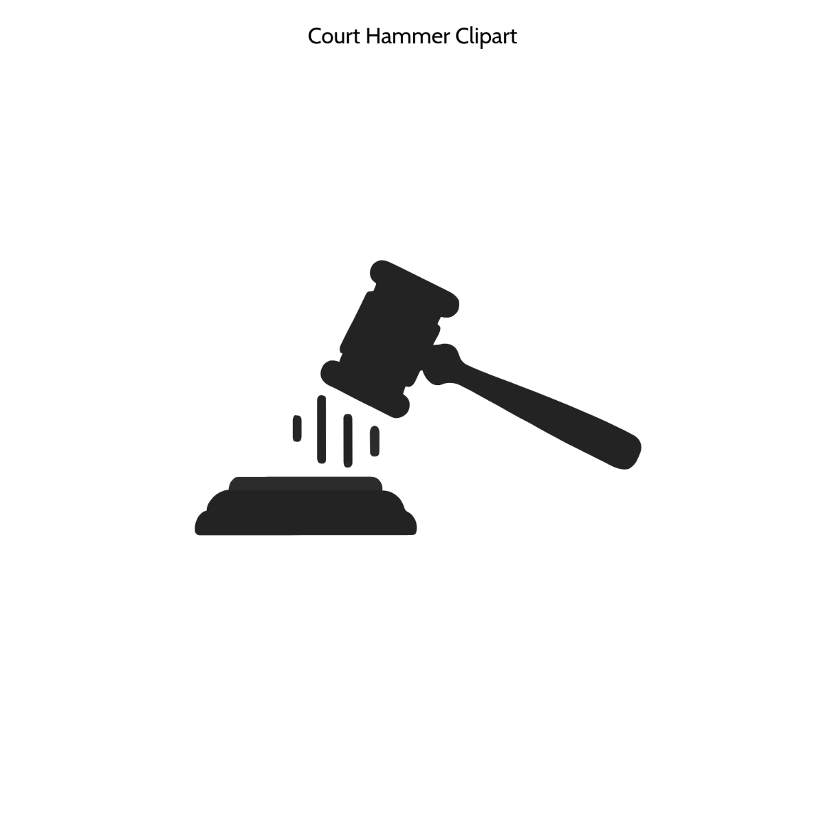 Free Court Hammer Clipart to Edit Online