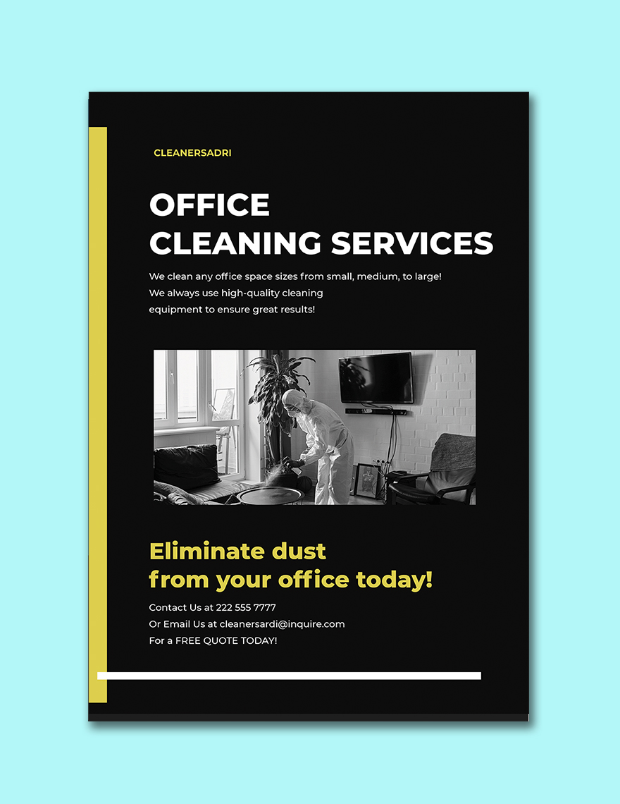 Office Cleaning Services Poster Template