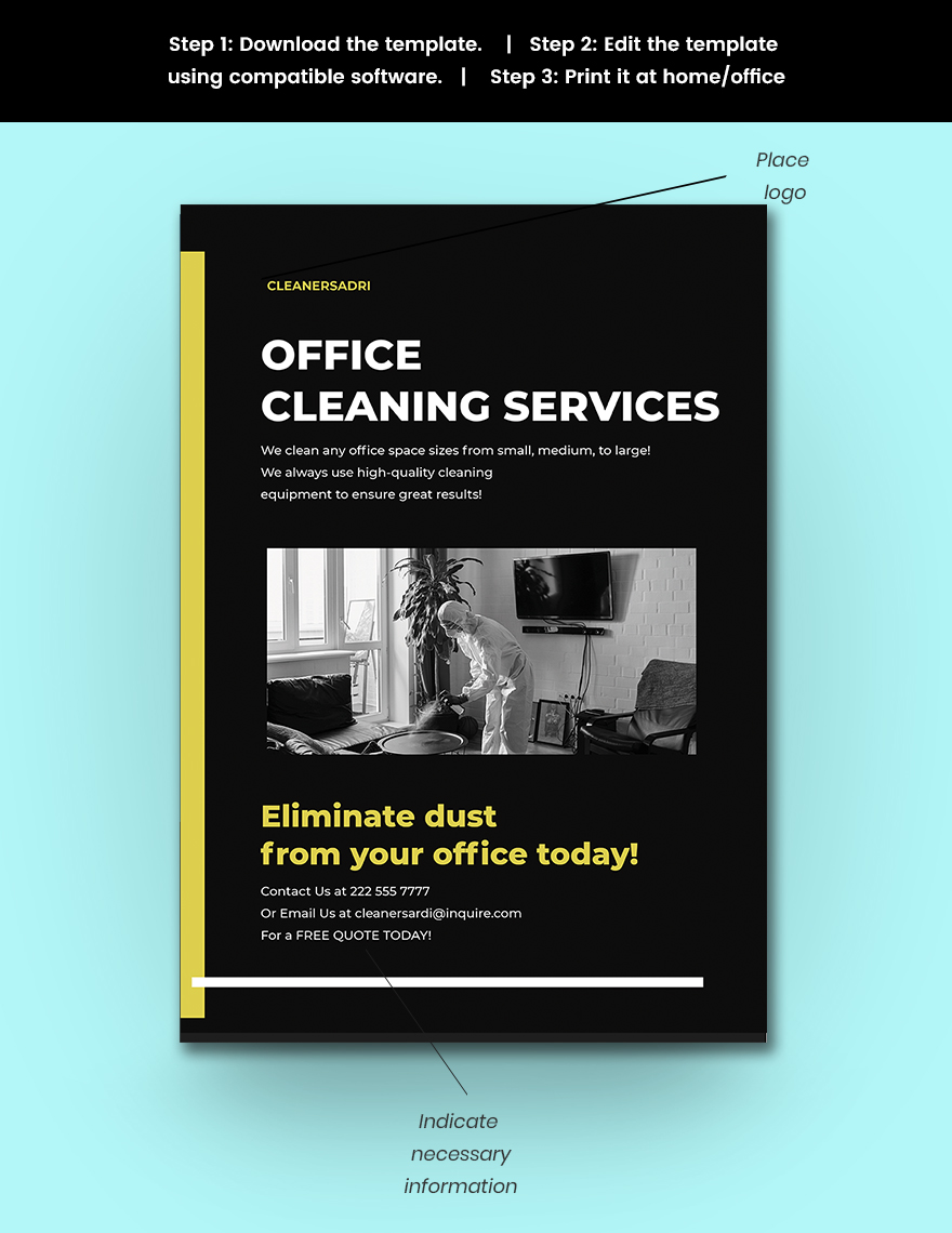 Office Cleaning Services Poster Template