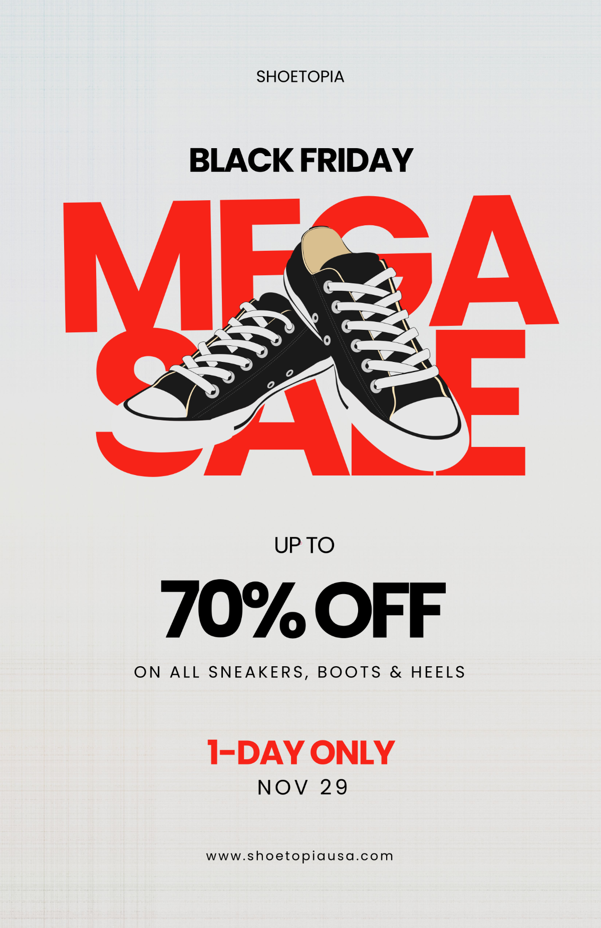 Free Aesthetic Black Friday Shoes Poster Template