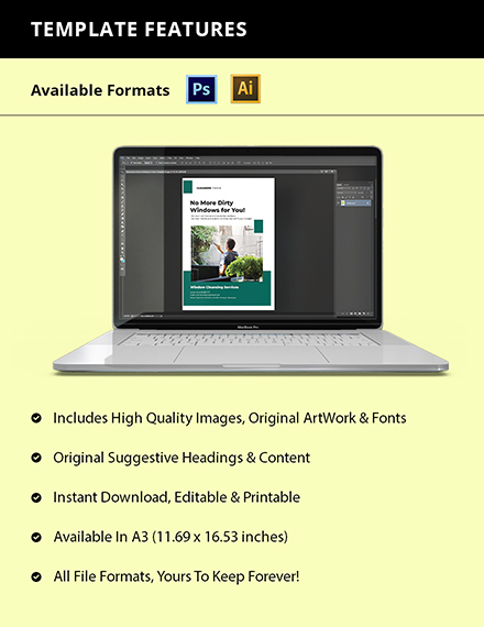 Free Window Cleaning Services Poster Template to Edit Online