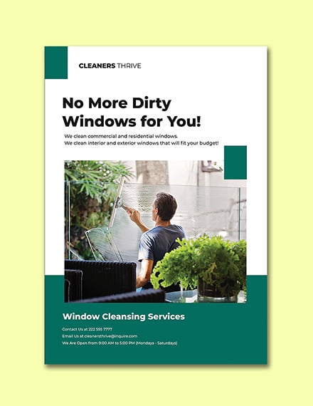 Window Cleaning Services Poster Printable