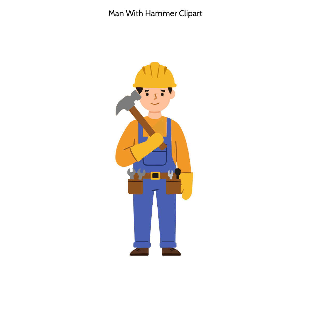 Free Man With Hammer Clipart to Edit Online