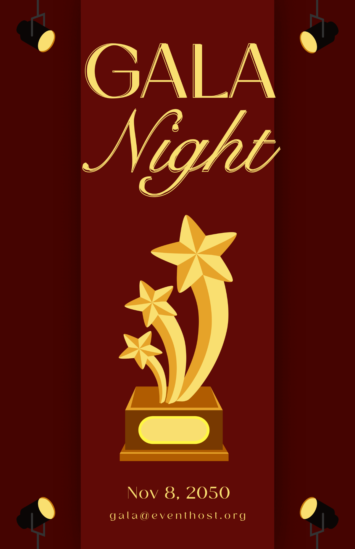Free Gala Night Poster to Edit Online